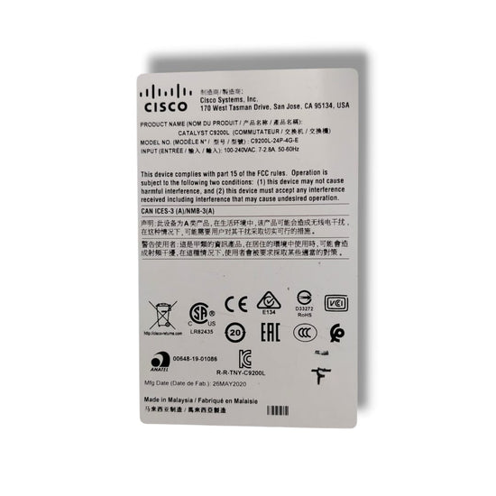 CISCO CATALYST C9200L-24P-4G-E