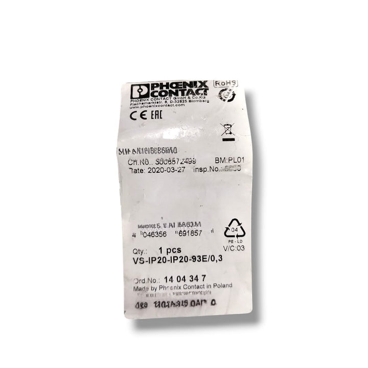 PHOENIX CONTACT VS-IP20-IP20-93E/0,3