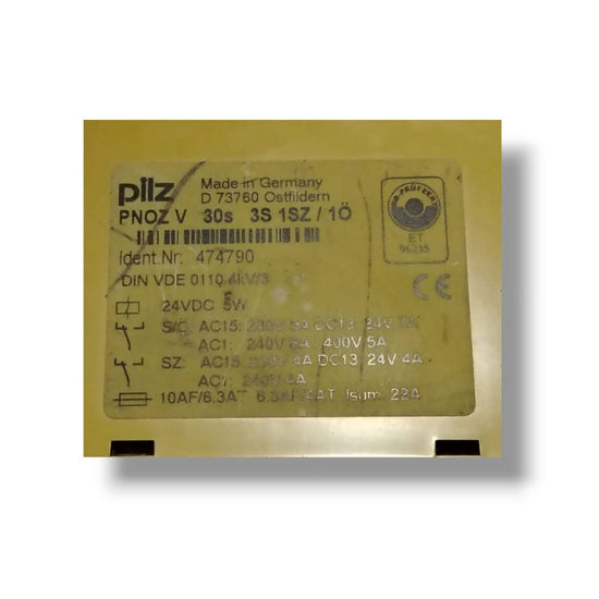 PILZ PN0Z V 30S 3S 1SZ/10