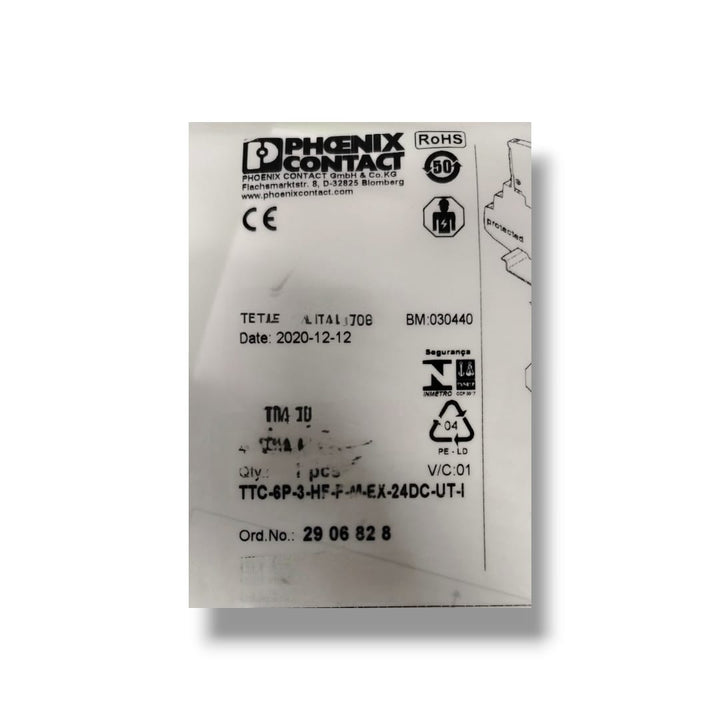 PHOENIX CONTACT TTC-6P-3-HF-F-M-EX-24DC-UT- 