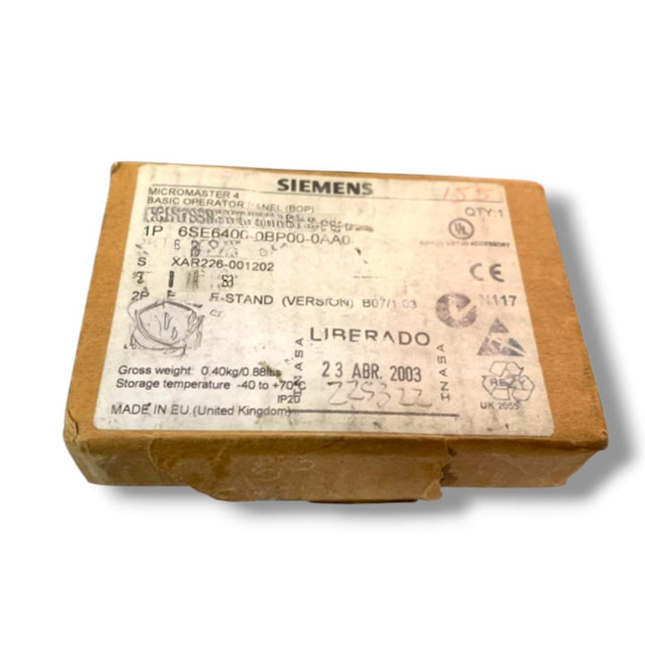 SIEMENS 6SE6400-0BP00-0AA0