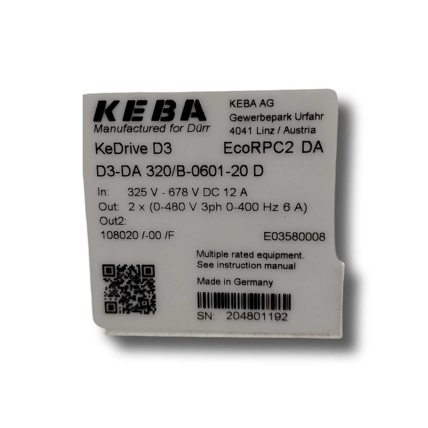 KEBA D3-DA 320/B-0601-20 D