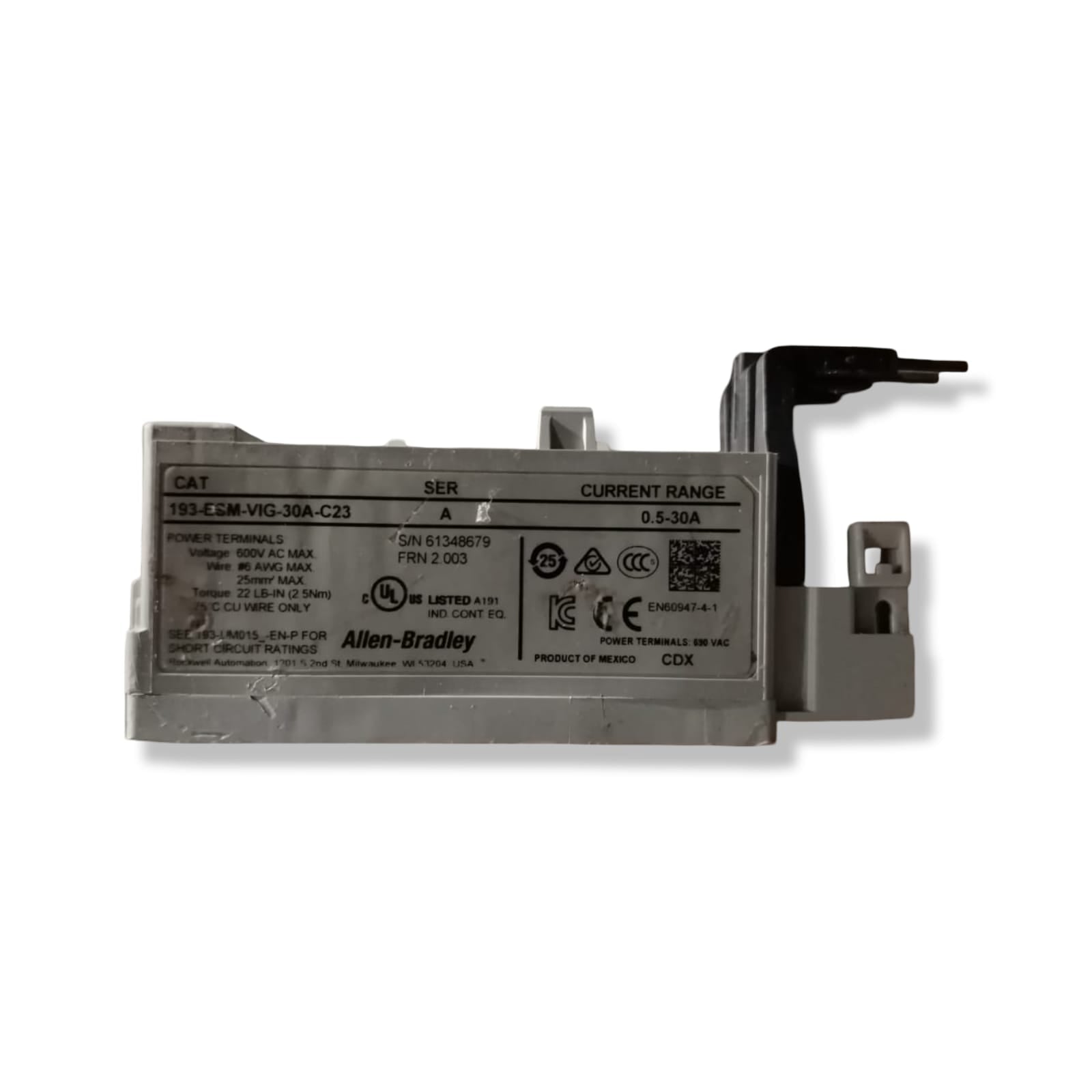 ALLEN BRADLEY 193-ESM-VIG-30A-C23