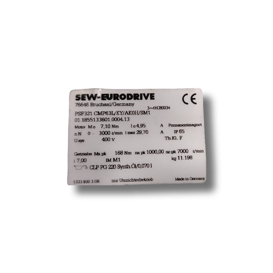 SEW EURODRIVE PSF321 CMP63L/KY/AK0H/SM1