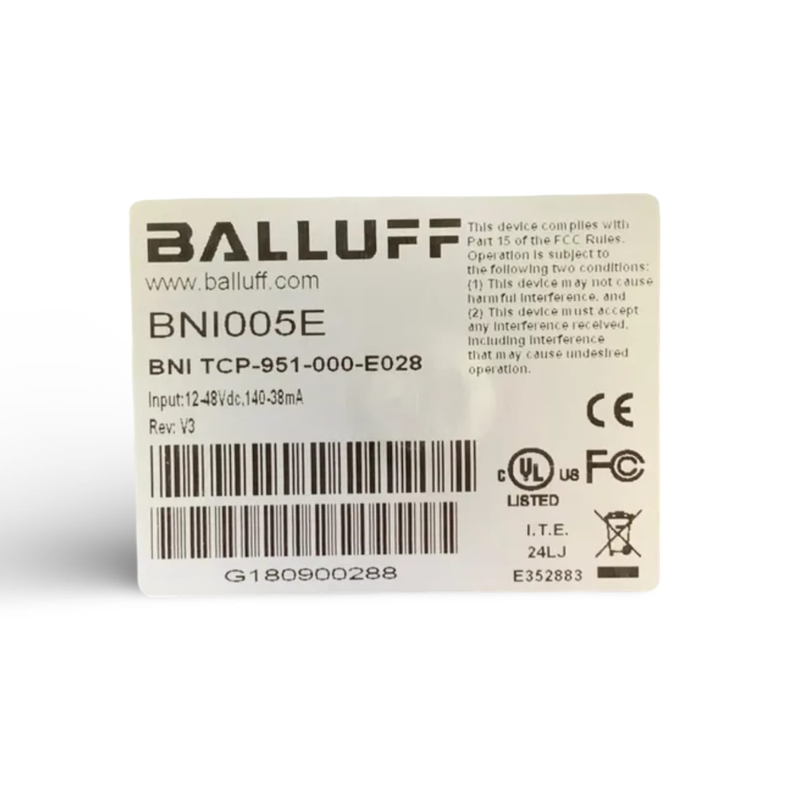 BALLUFF BNI005E