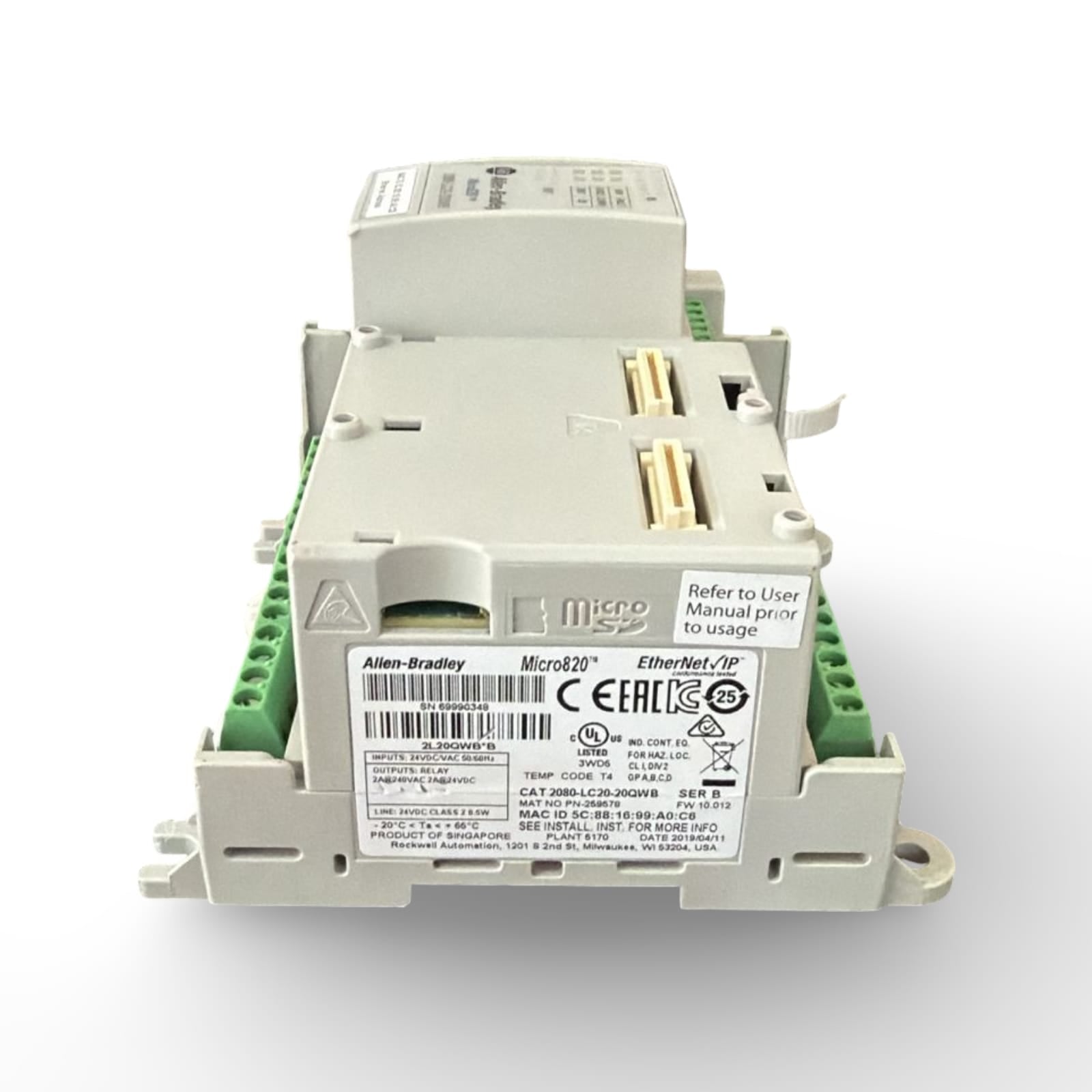 ALLEN BRADLEY 2080-LC20-20QWB