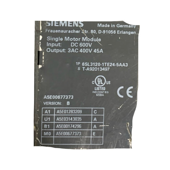 SIEMENS 6SL3120-1TE24-5AA3