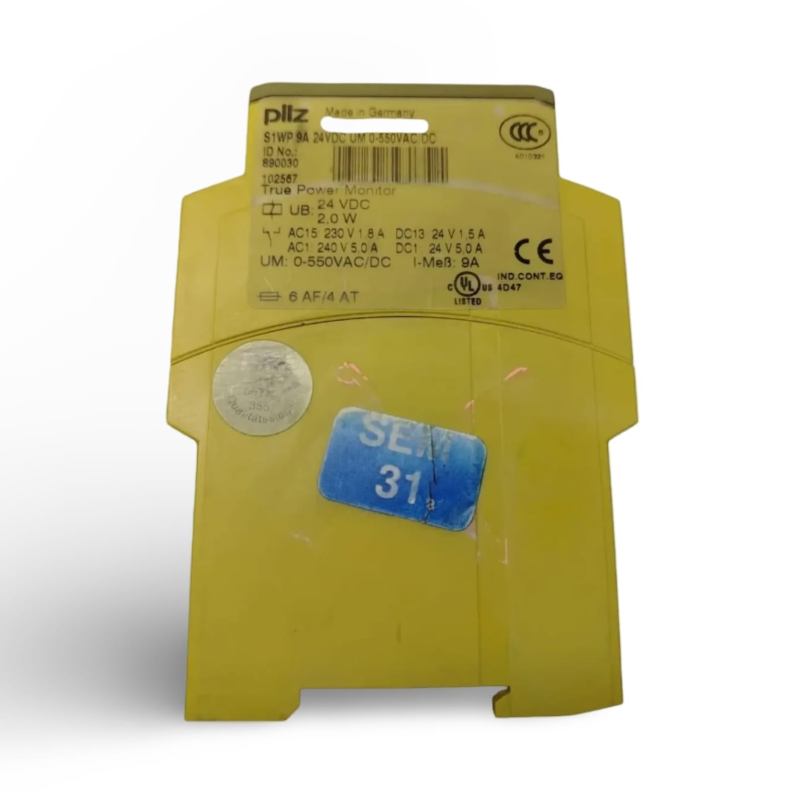PILZ S1WP 9A 24VDC UM 0-550VAC/DC 690030