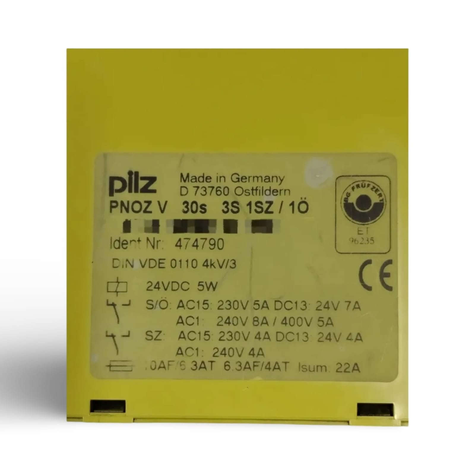 PILZ PNOZ V 24VDC 3S 1O