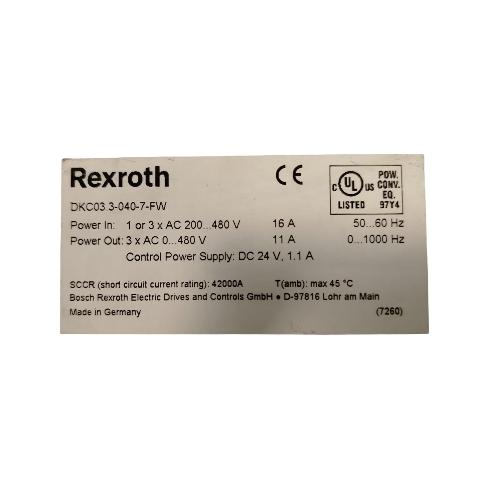 REXROTH DKC03.3-040-7FW