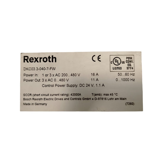 REXROTH DKC03.3-040-7FW