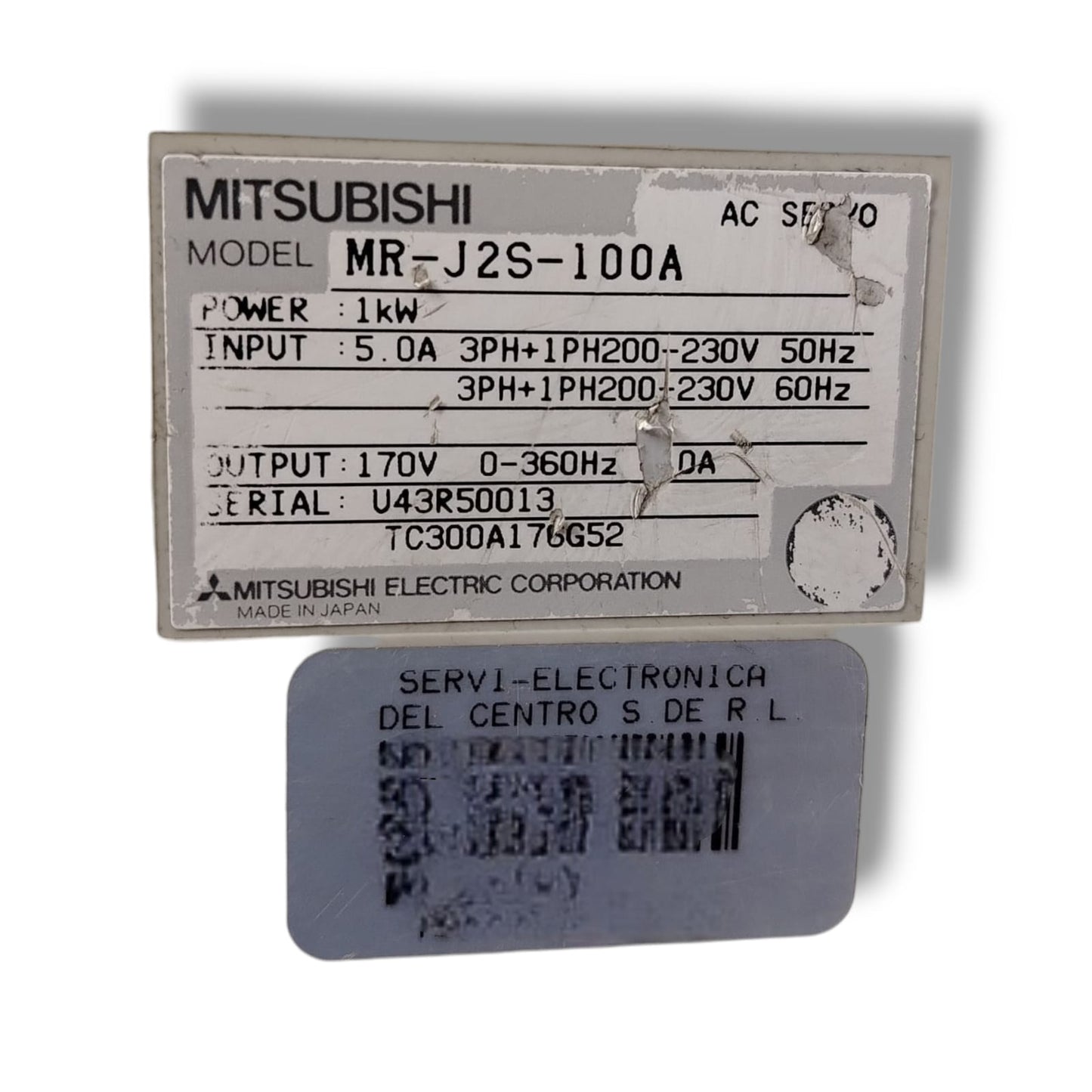 MITSUBISHI MR-J2S-100A FUENTE DE ALIMENTACIÓN CON DETALLE