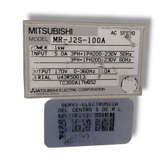 MITSUBISHI MR-J2S-100A FUENTE DE ALIMENTACIÓN CON DETALLE