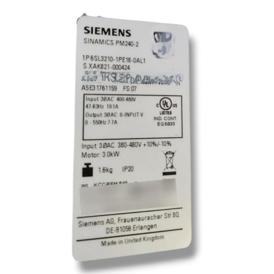 SIEMENS 6SL3210‑1PE18‑0AL1 MODULO DE POTENCIA