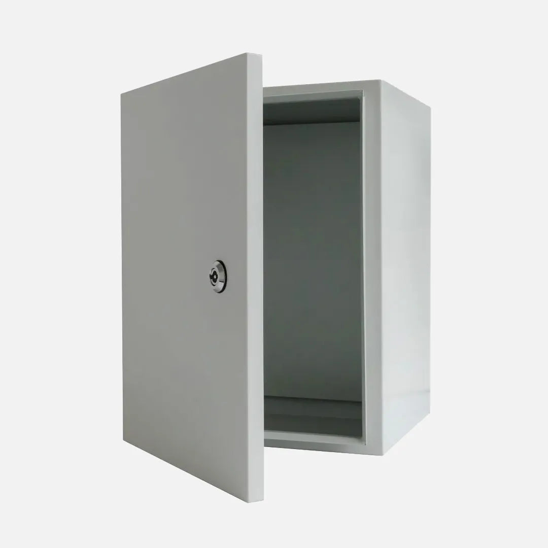 Gabinete mural c/plat. 600Hx400Wx250Dmm Acero carb/galv RAL7035 IP66