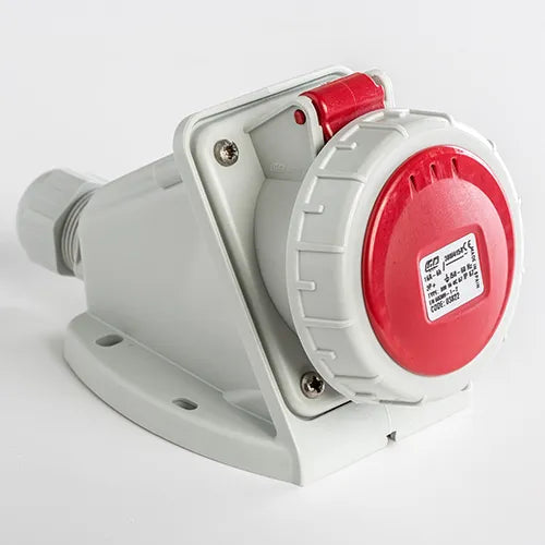 Base mural 16A 3P+T 400VCA 6h Rojo IP66-IP67