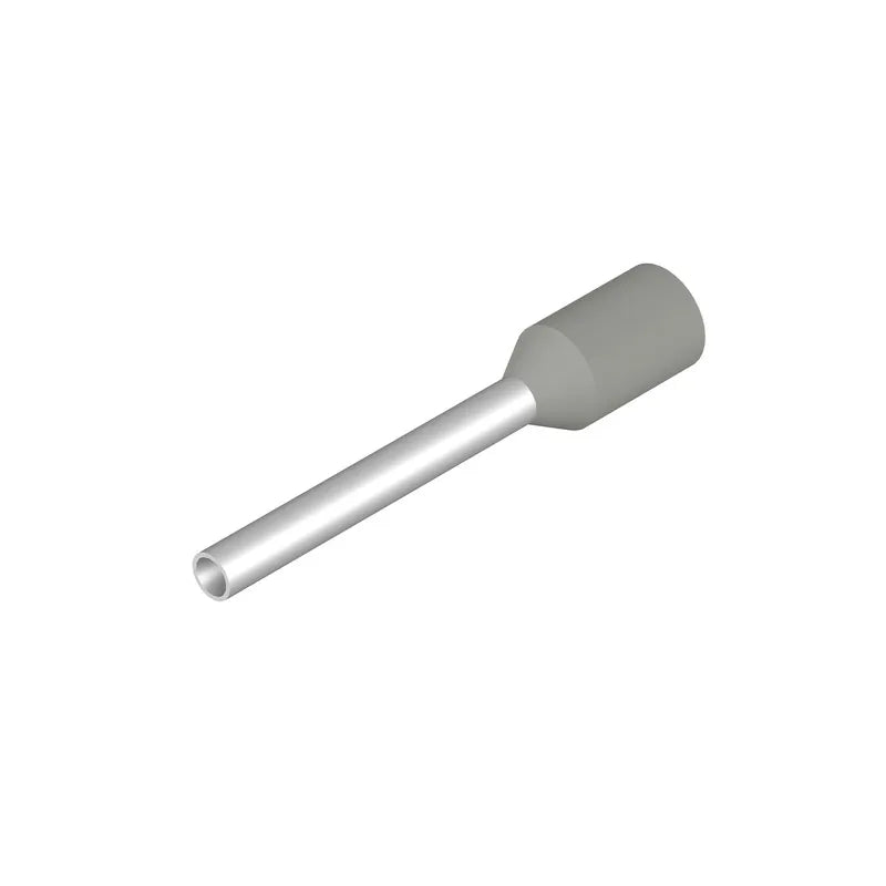 H0,75/18D GR Terminal tipo ferrul aislado 18L 0.75mm² 18AWG DIN Gris 500PZ