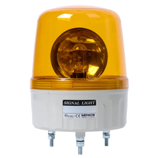 Baliza de 135mm con reflector tipo giratorio 220VCA Amarillo