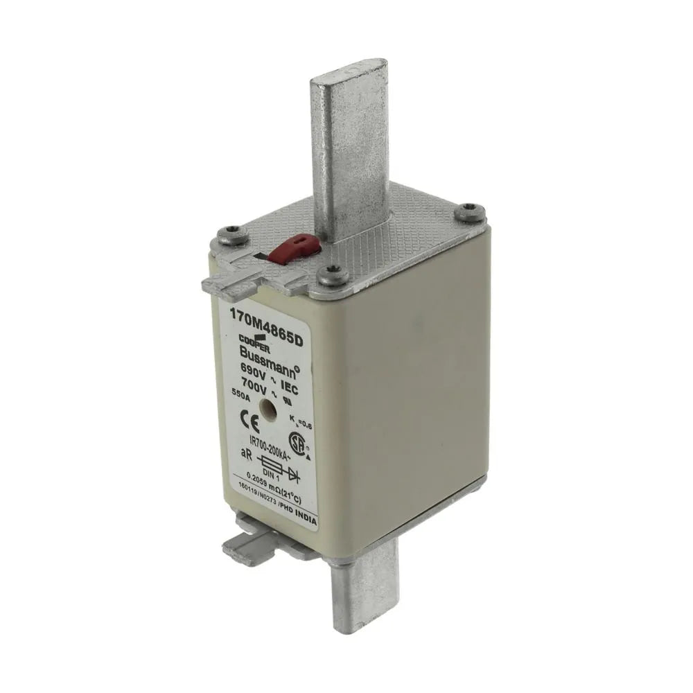 FUSIBLE ULTRA RAPIDO CUADRADO TAMAÑO 00 aR 550A 690V 200KA DIN 43620