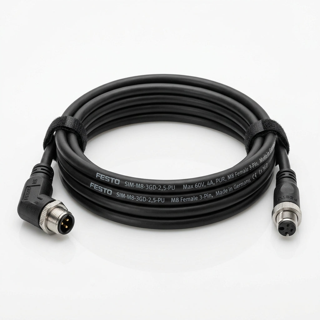Festo Sim-m8-3gd-2,5-pu Cable de conexión