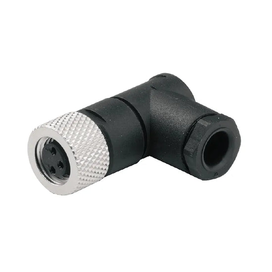 SAIBW-M8-3P(TL) Conector hembra acodado M8 3P Conexión por soldadura IP67