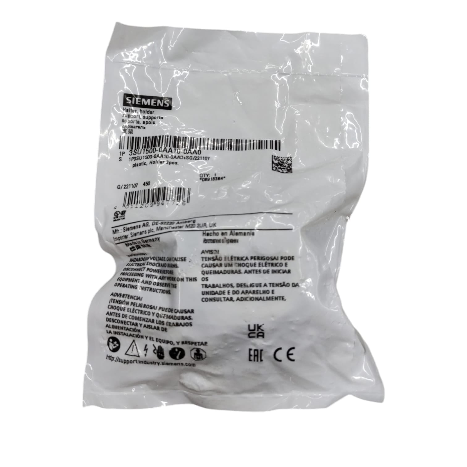 Siemens 3su1500-0aa10-0aa0 porta botones.