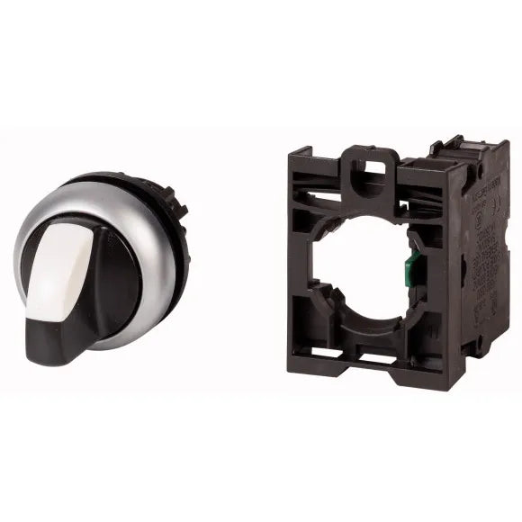 M22-WRK/K10 Selector tipo Palanca 2 posiciones B/plata 22mm Mantenido 1NA