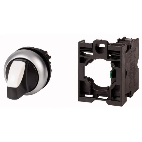 M22-WRK/K10 Selector tipo Palanca 2 posiciones B/plata 22mm Mantenido 1NA
