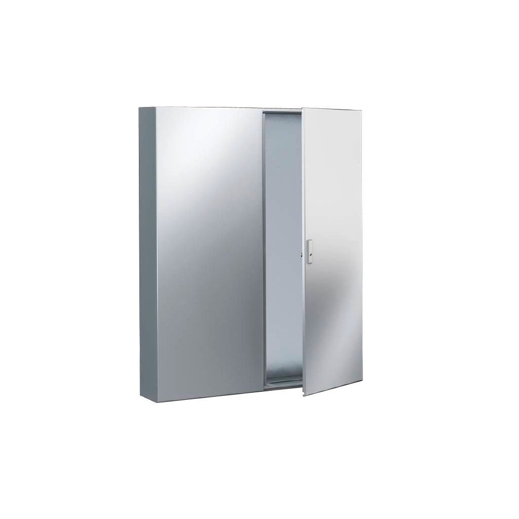 AE Gabinete mural de chapa de acero 2P 1400Hx1000Wx300Dmm RAL7035 IP55 NEMA 12