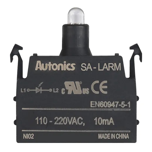 SA-LARM Block LED modular 110-240VCA para botonería 22/30mm rojo