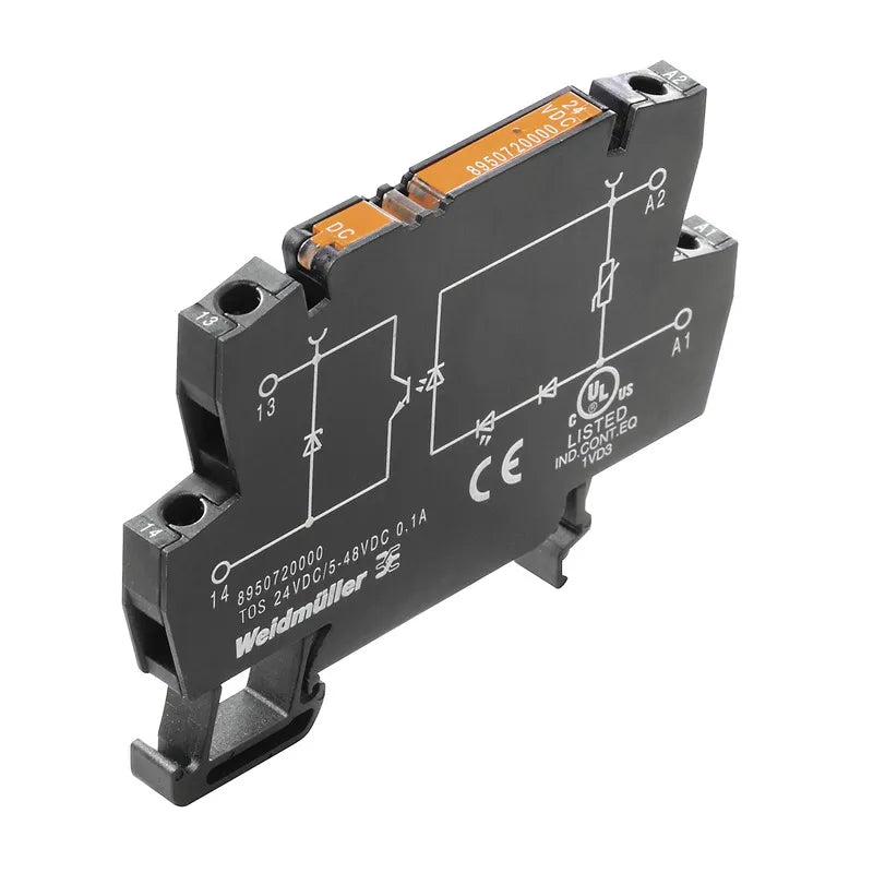 TOS 24VDC/48VDC 0,1A Interfaz con relé SSR 6.1mm 0.1A Input 24VCD Output 48VCD