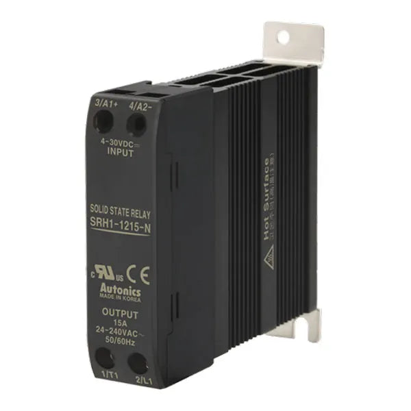 SRH1-1215-N SSR monofásico con disipador 15A Input 4-30VCD Output 24-240VCA