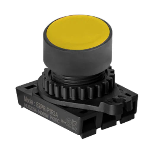 S2PR-P1Y Botón pulsador redondo saliente 22mm momentáneo amarillo