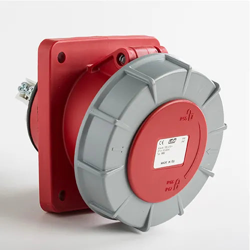 Base empotrar inclinada 63A 3P+T 400VCA 6h Rojo IP66-IP67