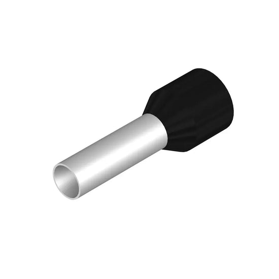 H6,0/20 SW Terminal tipo ferrul aislado 20L 6mm² 10AWG W-Negro 100PZ