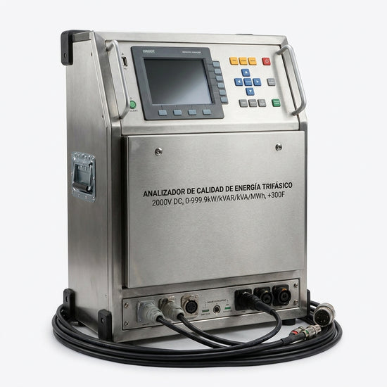 Analizador de calidad de energía trifásico 2000V DC,0-999.9kW/kVAR/kVA/MWh +300F