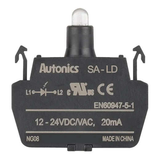 SA-LD Block LED singular 12-24VCA/CD para botonería 22/30mm blanco