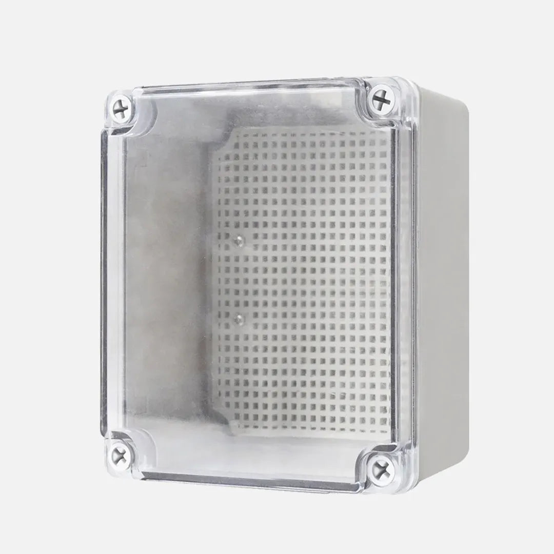 Caja de distribucion sobrep. p. trans. c/plat. 100HX80WX85Dmm Plastic PC IP67