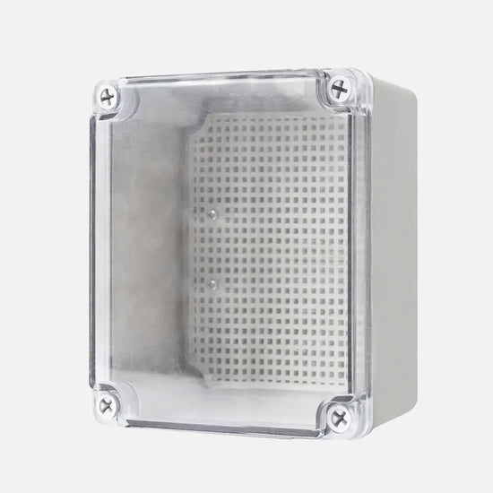 Caja de distribucion sobrep. p. trans. c/plat. 100HX80WX85Dmm Plastic PC IP67