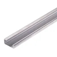 TS 32X15 2M/AL/BK Riel DIN profundo sin perforar 35Bx15Hmm 2 metros aluminio
