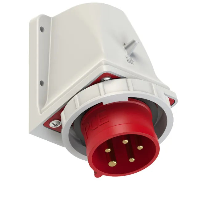 3623 Clavija mural 3P+N+T 6H 16A 400V IP67 Rojo