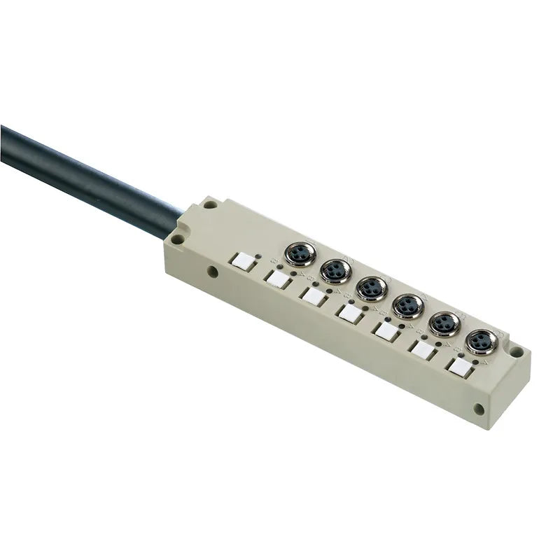 SAI-6-F 3P M8 L 5M Distribuidor pasivo con 6 sockets M8 3P 5mt IP68