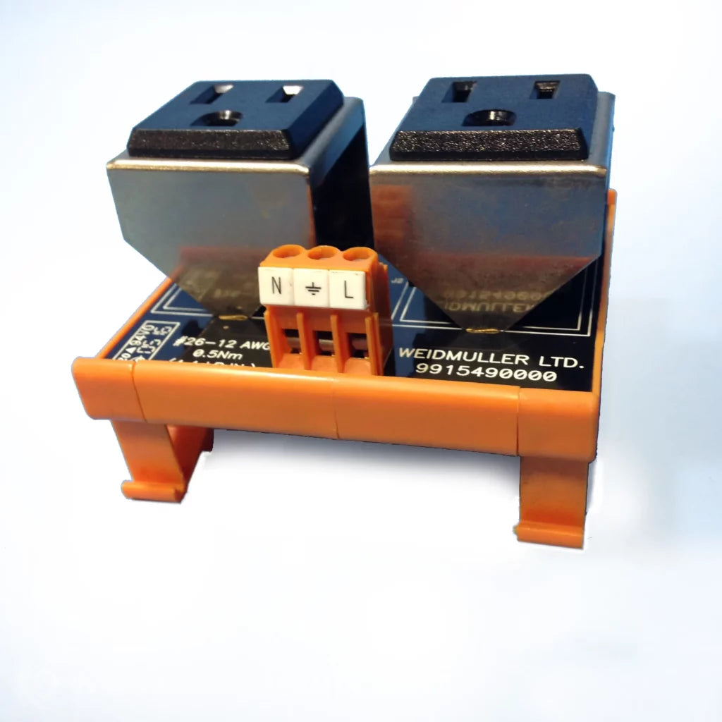 DUPLEX Tomacorriente duplex polarizado L+N+PE 120VAC 15A
