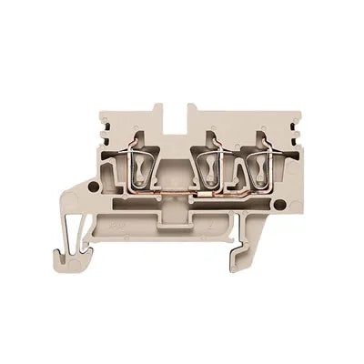 ZDU 2.5N/3AN Clema compacta 3 conexiones 2.5mm² 30-12AWG 24A 800VCA Beige