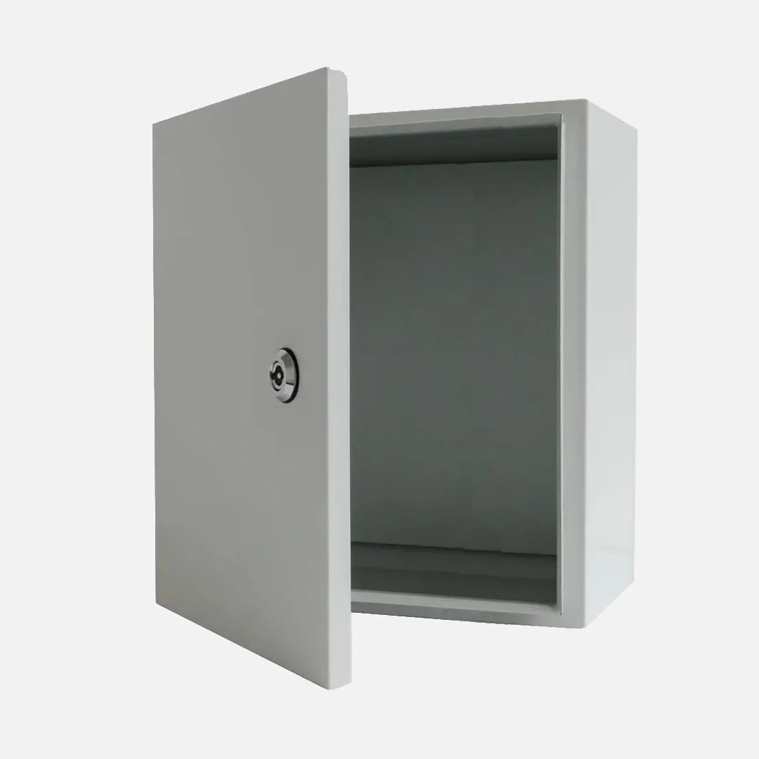 Gabinete mural c/plat. 300Hx300Wx150Dmm Acero lam. en friogalv RAL7035 IP66