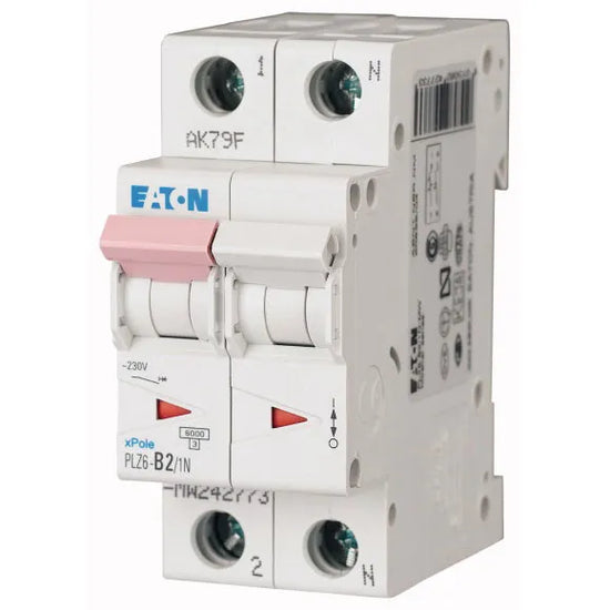 PLZ6-C2/1N-MW Xpole Interruptor termomagnético (ITM) 1P+N 2A 6kA Curva C