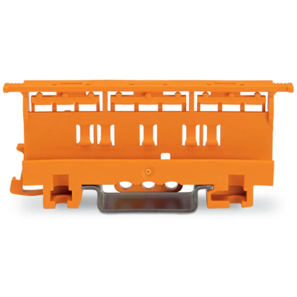 Adaptador de fijacion conectores serie 221 p/montaje en riel DIN color naranja