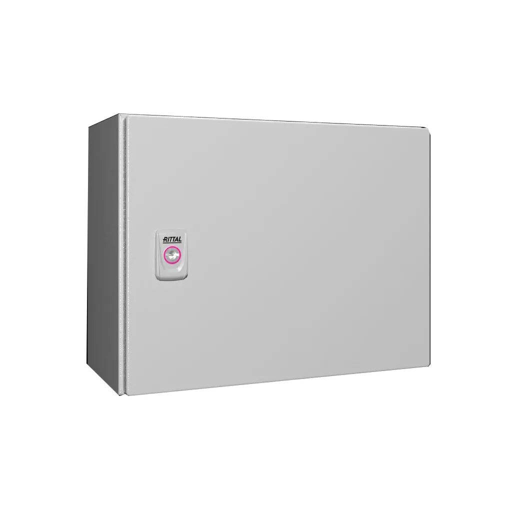 AX Gabinete mural de chapa de acero 1P 300Hx380Wx210Dmm RAL7035 IP66 NEMA 4
