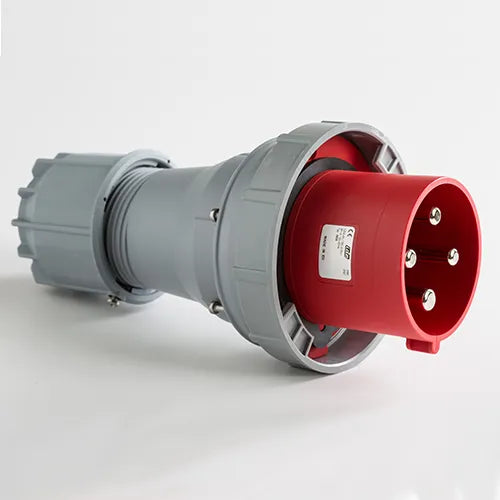 Clavija aérea 125A 3P+T 400VCA 6h Rojo IP66-IP67