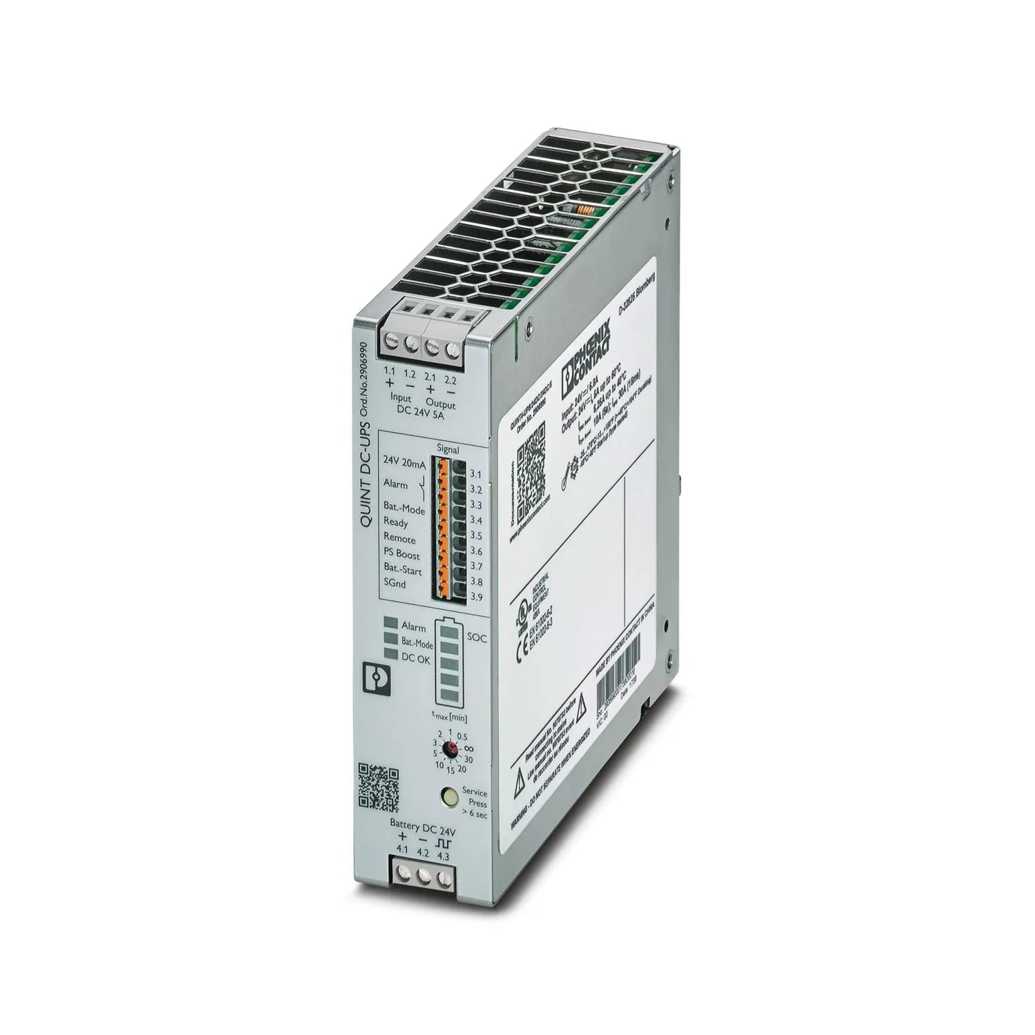 QUINT4-UPS/24DC/24DC/5 SAI Inteligente 24VCC 5A IQ-Tech DIN IP20
